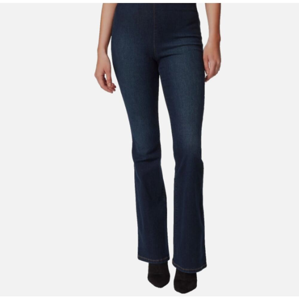 Jessica Simpson Womens Pull On Flare Jeans Size 31x31 Dark Elastic Waist Hippie
